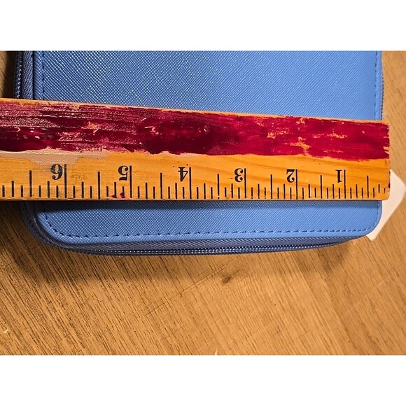 !! Womens Purse  Wallet Card Coin Holder Zipper Clutch LIGHT BLUE - Picture 7 of 7